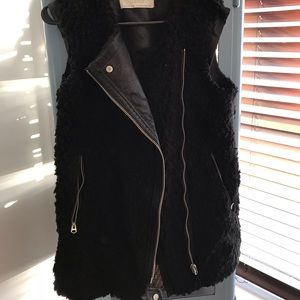 LAST CHANCE Zara Basic Moto Vest Black